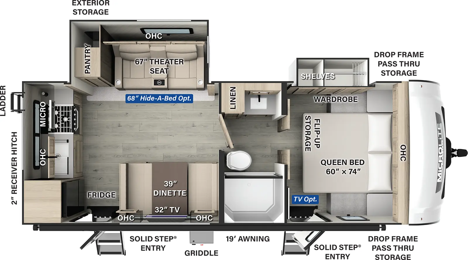 Flagstaff Micro Lite 25SRK Floorplan